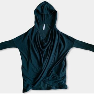Athleta Purana Wrap Sweatshirt Oceanic Teal Size XS